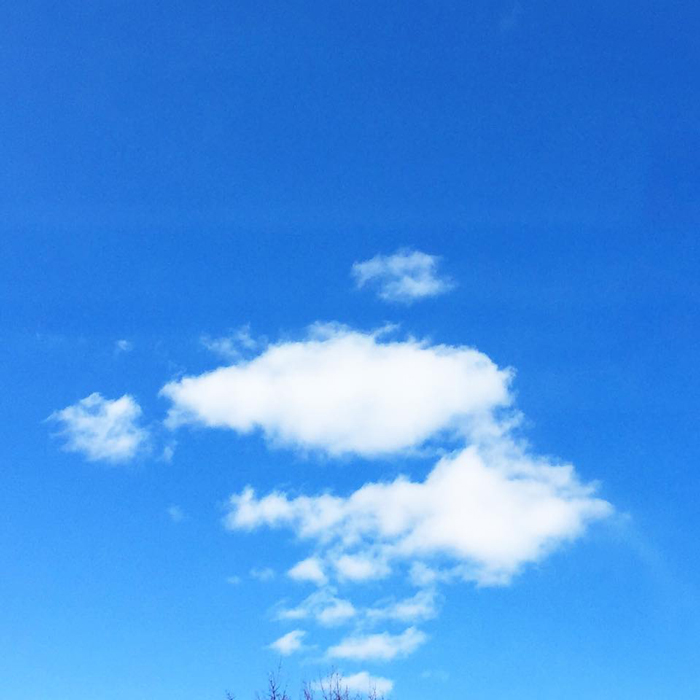 Floating away on the clouds.