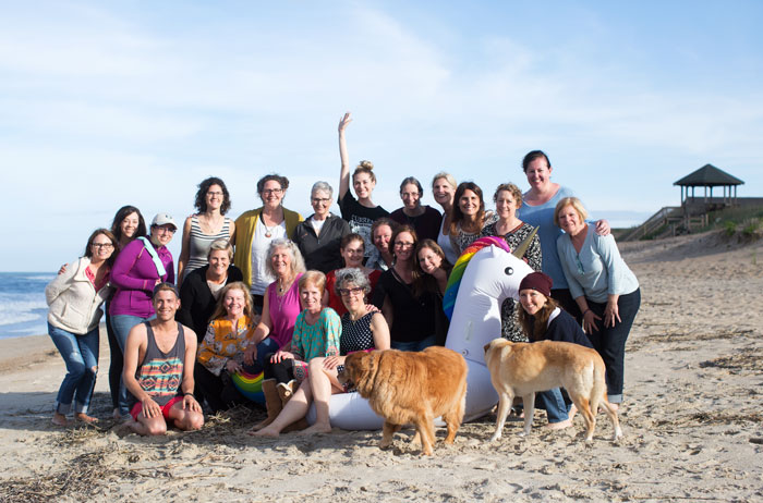 an almost everybody group photo-- missing a handful of people who were chasing unicorns down the beach xo