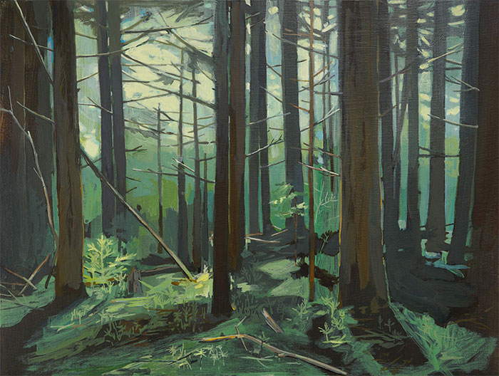 Big Woods, acrylic on panel, 2014