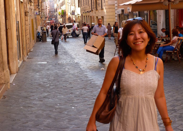 pictured above is Meri in Rome at the end of SquamITALIA!